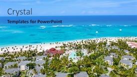  Presentation with dominican republic - Presentation theme with aerial-view-of-the-famous background and a light blue colored foreground