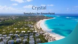  Presentation with republic dominican - Slide set enhanced with aerial-view-of-the-famous background and a light blue colored foreground