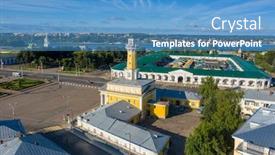  Presentation with fire - Audience pleasing PPT theme consisting of aerial-view-of-the-fire backdrop and a teal colored foreground