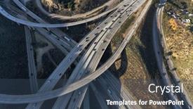  Presentation with los angeles - Presentation design with aerial-view-of-the-golden background and a  colored foreground