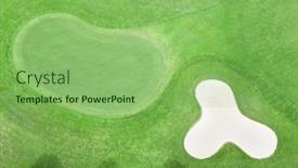  Presentation with golf course - Presentation enhanced with aerial-view-of-the-green background and a seafoam green colored foreground