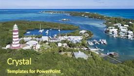  Presentation with hope - PPT theme enhanced with aerial view of the harbour background and a tawny brown colored foreground