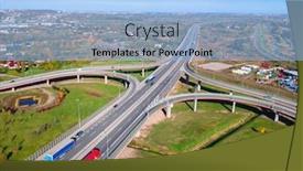  Presentation with highway - Cool new slide deck with aerial view of the highway backdrop and a light blue colored foreground