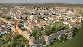  Presentation with aerial - Slides enhanced with aerial-view-of-the-historic background and a coral colored foreground