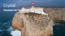  Presentation with lighthouse - Theme consisting of aerial-view-of-the-lighthouse background and a teal colored foreground