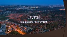  Presentation with cemetery - Presentation design consisting of aerial-view-of-the-lostowicki background and a navy blue colored foreground