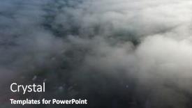  Presentation with fog - PPT theme with aerial-view-of-the-morning background and a dark gray colored foreground