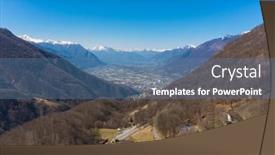  Presentation with snow day - PPT theme having aerial-view-of-the-morobbia background and a teal colored foreground