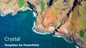  Presentation with kauai hawaii - Slide set featuring aerial-view-of-the-na background and a ocean colored foreground