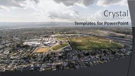  Presentation with los angeles - PPT theme featuring aerial-view-of-the-northeast background and a light gray colored foreground