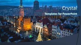  Presentation with christmas tree - Colorful PPT layouts enhanced with aerial-view-of-the-old backdrop and a ocean colored foreground