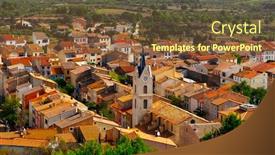  Presentation with aerial - Presentation design enhanced with aerial-view-of-the-old background and a tawny brown colored foreground