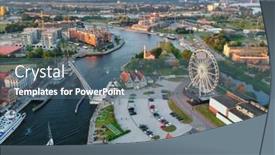  Presentation with architecture old - Cool new theme with aerial-view-of-the-old backdrop and a ocean colored foreground