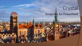  Presentation with architecture old - PPT layouts featuring aerial-view-of-the-old background and a light blue colored foreground