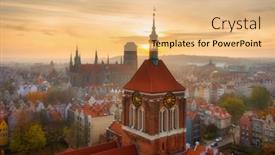  Presentation with aerial - Slide deck consisting of aerial-view-of-the-old background and a lemonade colored foreground