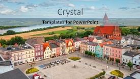  Presentation with aerial - PPT theme featuring aerial-view-of-the-old background and a light blue colored foreground