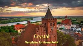  Presentation with aerial - Presentation theme enhanced with aerial-view-of-the-old background and a tawny brown colored foreground