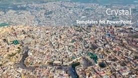  Presentation with fes - PPT theme enhanced with aerial-view-of-the-old background and a teal colored foreground