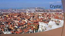  Presentation with city of chicago aerial view - Colorful PPT theme enhanced with aerial view of the patriarchal backdrop and a light blue colored foreground