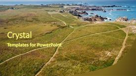  Presentation with aerial - Audience pleasing presentation design consisting of aerial-view-of-the-pern backdrop and a tawny brown colored foreground