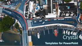  Presentation with brazil - Presentation theme consisting of aerial-view-of-the-pier background and a ocean colored foreground