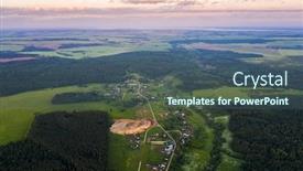  Presentation with remote - Colorful PPT theme enhanced with aerial-view-of-the-remote backdrop and a ocean colored foreground