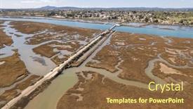  Presentation with vintage retro - PPT layouts enhanced with aerial-view-of-the-retro background and a tawny brown colored foreground