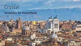  Presentation with architecture city - PPT theme enhanced with aerial-view-of-the-rome background and a light blue colored foreground