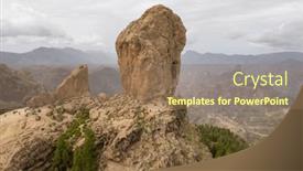  Presentation with volcanic rock - Slide deck having aerial-view-of-the-roque and a coral colored foreground