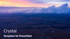  Presentation with rural - PPT theme having aerial-view-of-the-rural background and a navy blue colored foreground