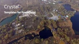  Presentation with autumn - Amazing slides having aerial-view-of-the-saburb backdrop and a gray colored foreground