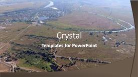  Presentation with drone - PPT layouts consisting of aerial-view-of-the-saburb background and a gray colored foreground