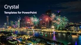  Presentation with banking bank vault door - Amazing slide deck having aerial view of the south backdrop and a navy blue colored foreground