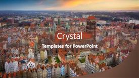  Presentation with aerial - Slide set consisting of aerial-view-of-the-st background and a tawny brown colored foreground