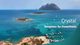  Presentation with city of chicago aerial view - Theme with aerial-view-of-the-steep background and a teal colored foreground