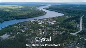  Presentation with forests - Colorful presentation theme enhanced with aerial-view-of-the-svir backdrop and a tawny brown colored foreground