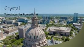  Presentation with austin texas - PPT theme enhanced with aerial-view-of-the-texas background and a light blue colored foreground
