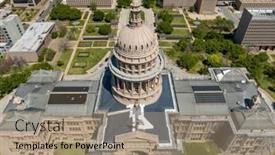  Presentation with austin texas - Theme with aerial-view-of-the-texas background and a coral colored foreground