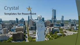  Presentation with austin texas - PPT theme having aerial-view-of-the-texas background and a light blue colored foreground