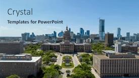  Presentation with austin texas - Theme enhanced with aerial-view-of-the-texas background and a light blue colored foreground