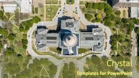  Presentation with austin texas - Slide deck consisting of aerial-view-of-the-texas background and a tawny brown colored foreground