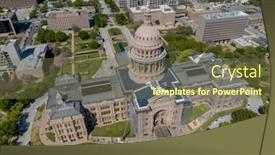  Presentation with austin texas - PPT layouts with aerial-view-of-the-texas background and a tawny brown colored foreground