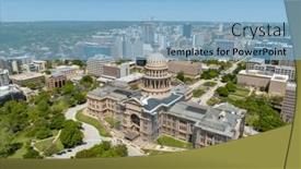  Presentation with austin texas - Presentation theme consisting of aerial-view-of-the-texas background and a light blue colored foreground