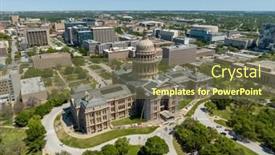  Presentation with austin texas - Presentation consisting of aerial-view-of-the-texas background and a violet colored foreground