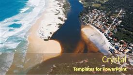  Presentation with brazil - Presentation featuring aerial-view-of-the-town background and a tawny brown colored foreground