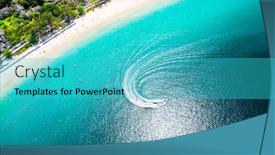  Presentation with tropical - Cool new slides with aerial-view-of-the-tropical backdrop and a cyan colored foreground