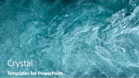  Presentation with top view of amazon river - Slides with aerial-view-of-the-waves background and a teal colored foreground