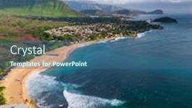  Presentation with west - Amazing PPT layouts having aerial-view-of-the-west backdrop and a ocean colored foreground