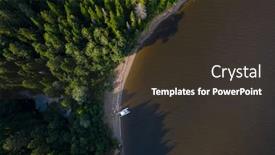  Presentation with aerial - Cool new PPT layouts with aerial-view-of-the-wild backdrop and a tawny brown colored foreground