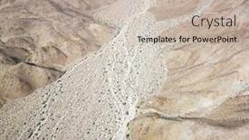  Presentation with landforms - Cool new presentation theme with aerial-view-of-torrid-california backdrop and a soft green colored foreground